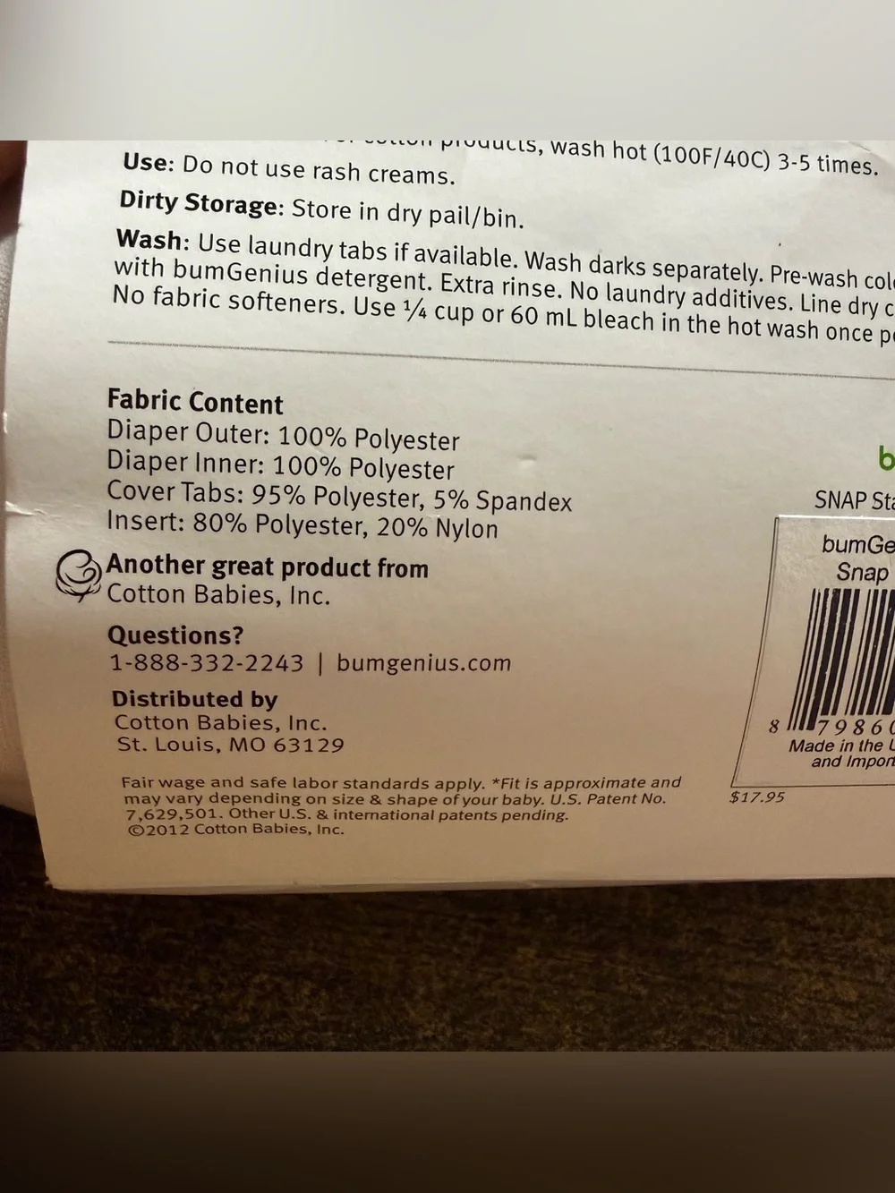 bumGenius Pocket Style Stay-Dry Cloth Diapers 2 White 1 Pink O/S 8-35 lbs new